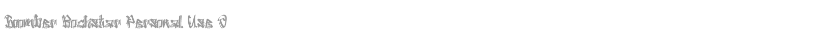 Boomber Rockstar font preview
